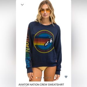 Aviator Nation crew sweatshirt in navy size small